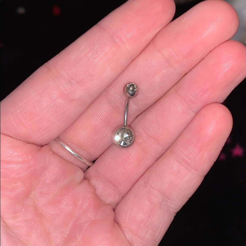 Stainless steal silver belly button ring